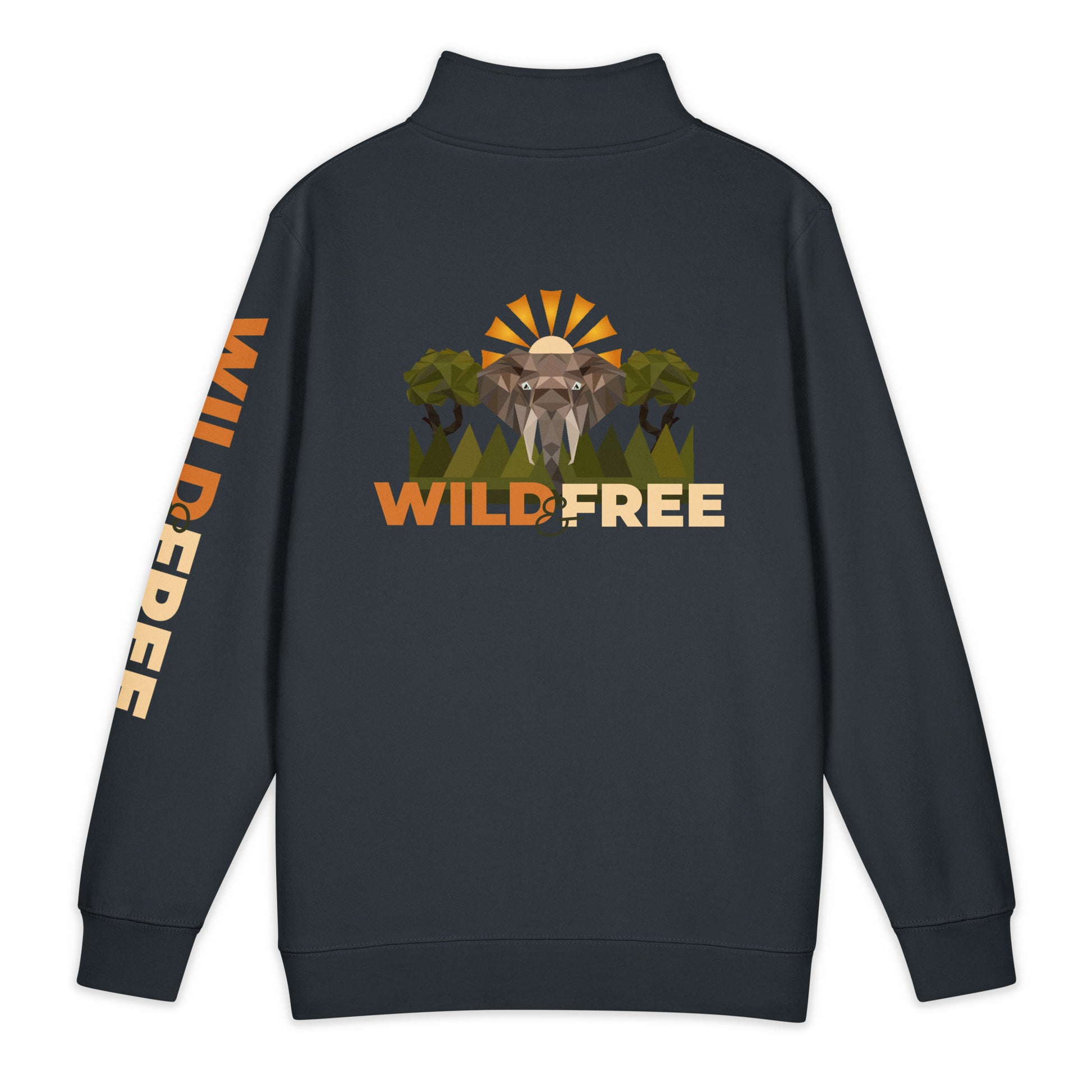 Roaming Giant Quarter -Zip -Sweatshirt -Elephant Graphic Quarter Zip - ELMUGO