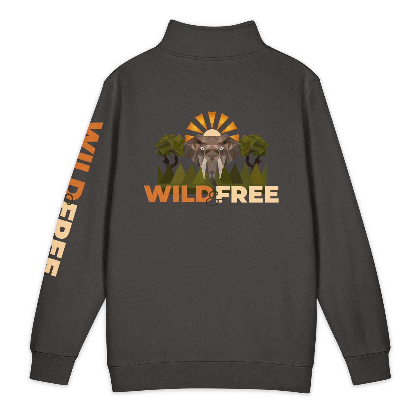 Roaming Giant Quarter -Zip -Sweatshirt -Elephant Graphic Quarter Zip - ELMUGO