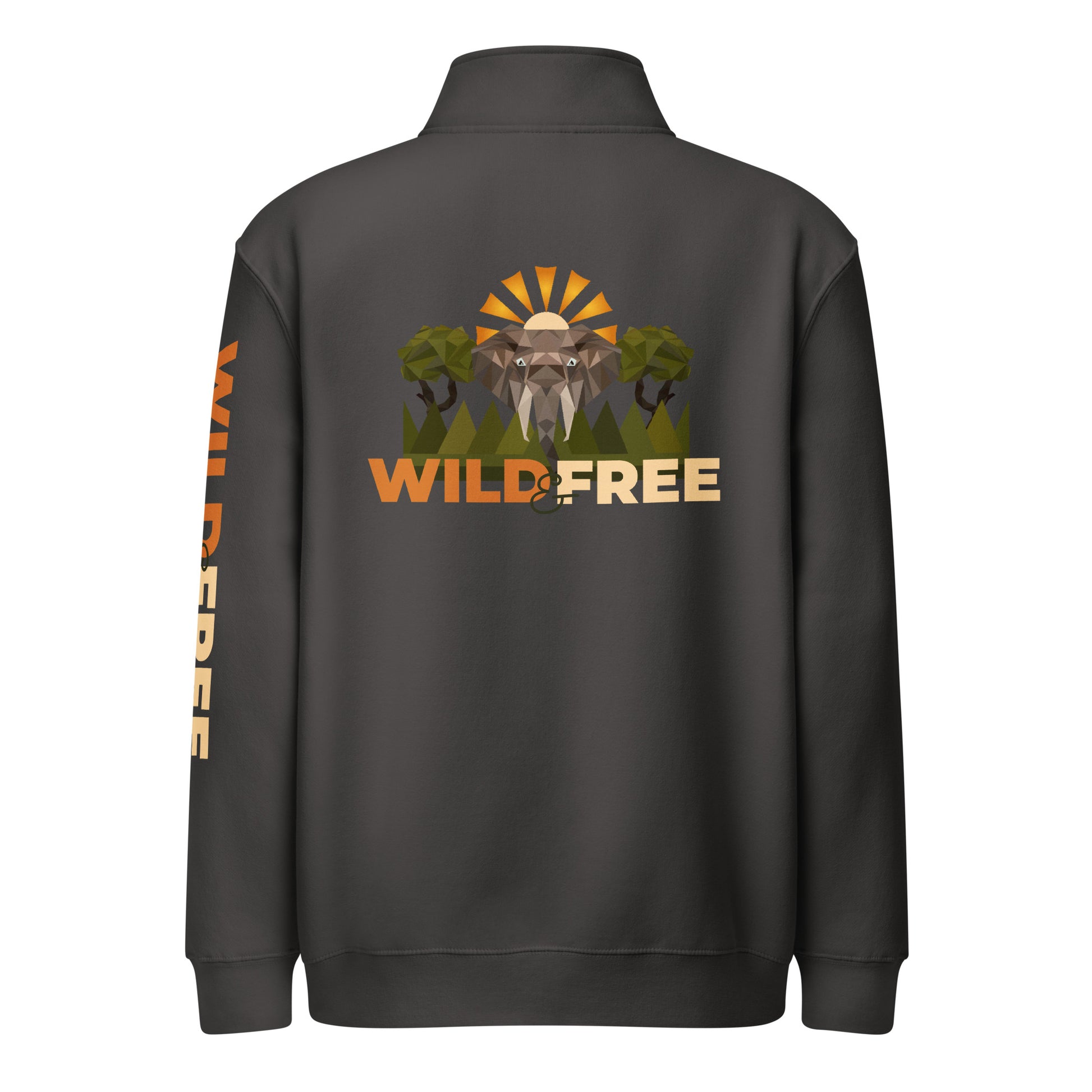 Roaming Giant Quarter -Zip -Sweatshirt -Elephant Graphic Quarter Zip - ELMUGO
